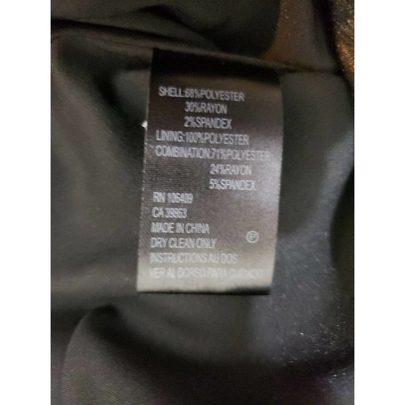 TAHARI ASL ~Woman Size 4Petite~Black/Gold Lined Sheath Formal Dress Fully Lined - Picture 12 of 12